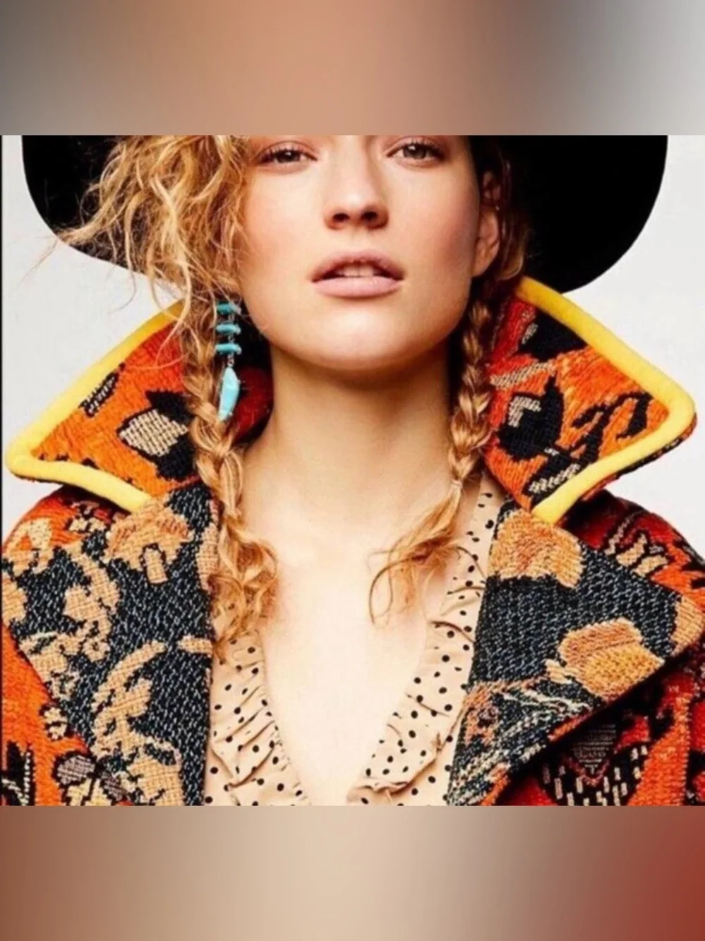RARE 🔸Free People Mosaic Printed Moto Jacket Size Medium - Picture 14 of 17
